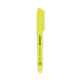 Universal™ Pocket Highlighters, Fluorescent Yellow Ink, Chisel Tip, Yellow Barrel, Dozen (UNV08851)