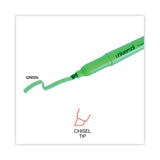 Universal™ Pocket Highlighters, Fluorescent Green Ink, Chisel Tip, Green Barrel, Dozen (UNV08852)