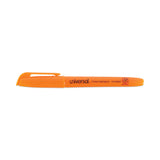 Universal™ Pocket Highlighters, Fluorescent Orange Ink, Chisel Tip, Orange Barrel, Dozen (UNV08853) Case of 12
