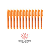 Universal™ Pocket Highlighters, Fluorescent Orange Ink, Chisel Tip, Orange Barrel, Dozen (UNV08853) Case of 12