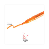 Universal™ Pocket Highlighters, Fluorescent Orange Ink, Chisel Tip, Orange Barrel, Dozen (UNV08853) Case of 12