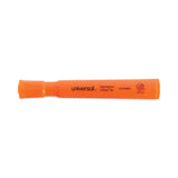 Universal™ Desk Highlighters, Fluorescent Orange Ink, Chisel Tip, Orange Barrel, Dozen (UNV08863)