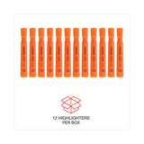 Universal™ Desk Highlighters, Fluorescent Orange Ink, Chisel Tip, Orange Barrel, Dozen (UNV08863)