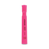 Universal™ Desk Highlighters, Fluorescent Pink Ink, Chisel Tip, Pink Barrel, Dozen (UNV08865) Case of 12