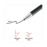 Universal™ Ballpoint Pen, Retractable, Medium 1 mm, Black Ink, Black Barrel, Dozen (UNV15510) Pack of 12