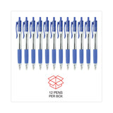 Universal™ Comfort Grip Ballpoint Pen, Retractable, Medium 1 mm, Blue Ink, Clear/Blue Barrel, Dozen (UNV15531) 1 Dozen
