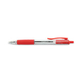 Universal™ Comfort Grip Ballpoint Pen, Retractable, Medium 1 mm, Red Ink, Clear/Red Barrel, Dozen (UNV15532) 1 Dozen