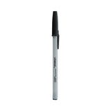 Universal™ Ballpoint Pen, Stick, Medium 1 mm, Black Ink, Gray/Black Barrel, Dozen (UNV27410) Pack of 12