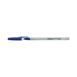 Universal™ Ballpoint Pen, Stick, Medium 1 mm, Blue Ink, Gray/Blue Barrel, Dozen (UNV27411) Pack of 12