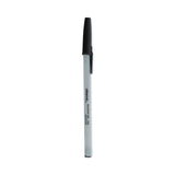 Universal™ Ballpoint Pen, Stick, Fine 0.7 mm, Black Ink, Gray/Black Barrel, Dozen (UNV27420)