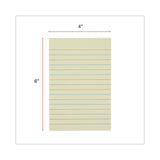 Universal® Recycled Self-Stick Note Pads, Note Ruled, 4" x 6", Yellow, 100 Sheets/Pad, 12 Pads/Pack (UNV28073)