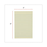 Universal® Recycled Self-Stick Note Pads, Note Ruled, 4" x 6", Yellow, 100 Sheets/Pad, 12 Pads/Pack (UNV28073) Pack of 12