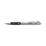 Universal™ Comfort Grip Gel Pen, Retractable, Medium 0.7 mm, Black Ink, Gray/Black/Silver Barrel, 36/Pack (UNV39724) Pack of 36