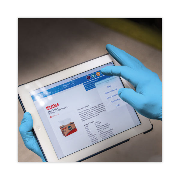 KleenGuard™ G10 Comfort Plus Blue Nitrile Gloves. Light Blue, X-Large, 100/Box (KCC54189) Box of 100