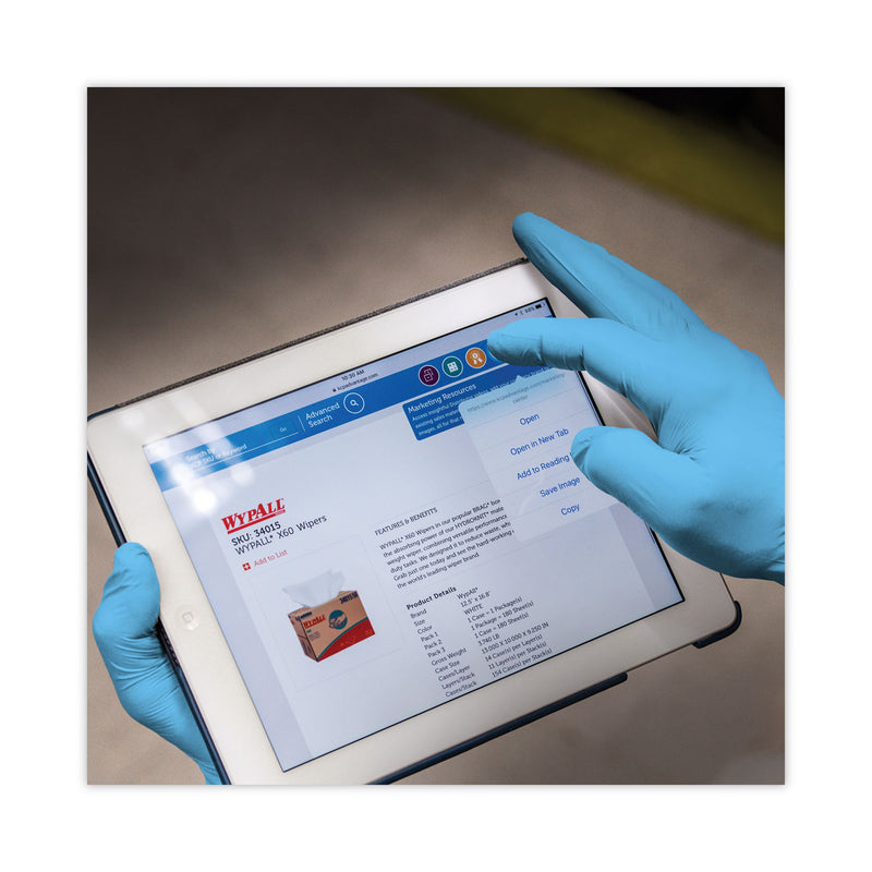 KleenGuard™ G10 Comfort Plus Blue Nitrile Gloves, Powder-Free, Medium, 4 mil Thick, 9.5" Long, Light Blue, 100/Box (ANS54187) Each
