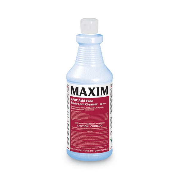 Maxim® AFBC Acid-Free Restroom Cleaner, Safe-to-Ship, Fresh Scent, 32 oz Bottle, 6/Carton (MLB03600086)