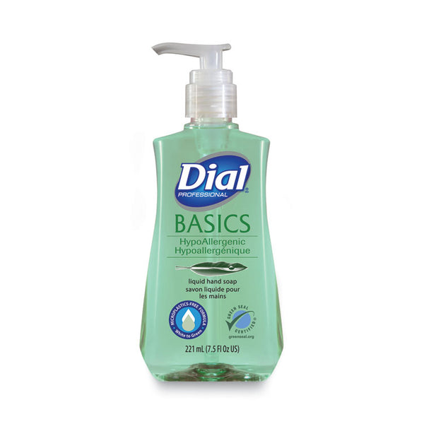 Dial® Professional Basics MP Free Liquid Hand Soap, Unscented, 7.5 oz Pump Bottle, 12/Carton (DIA33256)