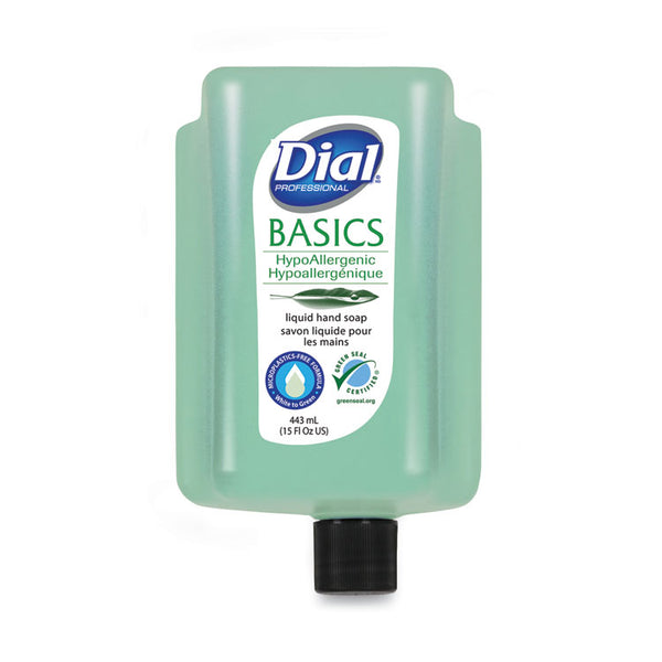 Dial® Professional Basics MP Free Liquid Hand Soap Refill for Versa Dispenser, Unscented, 15 oz Refill Bottle, 6/Carton (DIA33827)