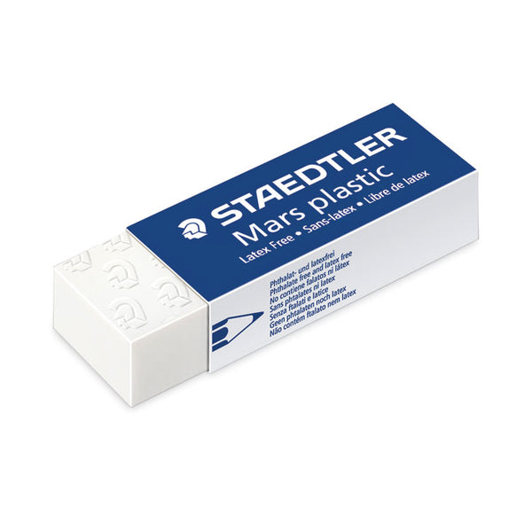 Staedtler® Mars Eraser, For Pencil/Ink Marks, Rectangular Block, Large, White, 20/Box (STD52650) Each