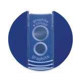 Staedtler® Handheld Manual Double-Hole Plastic Sharpener, 1.57 x 1.65 x 2.2, Blue/Silver, 6/Box (STD512001BK) Box of 6
