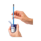 Staedtler® Handheld Manual Double-Hole Plastic Sharpener, 1.57 x 1.65 x 2.2, Blue/Silver, 6/Box (STD512001BK) Box of 6