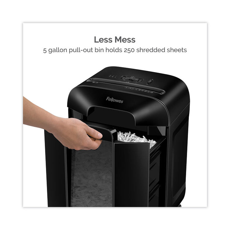 Fellowes® Powershred LX85 Cross-Cut Shredder, 12 Manual Sheet Capacity (FEL4400401) Each