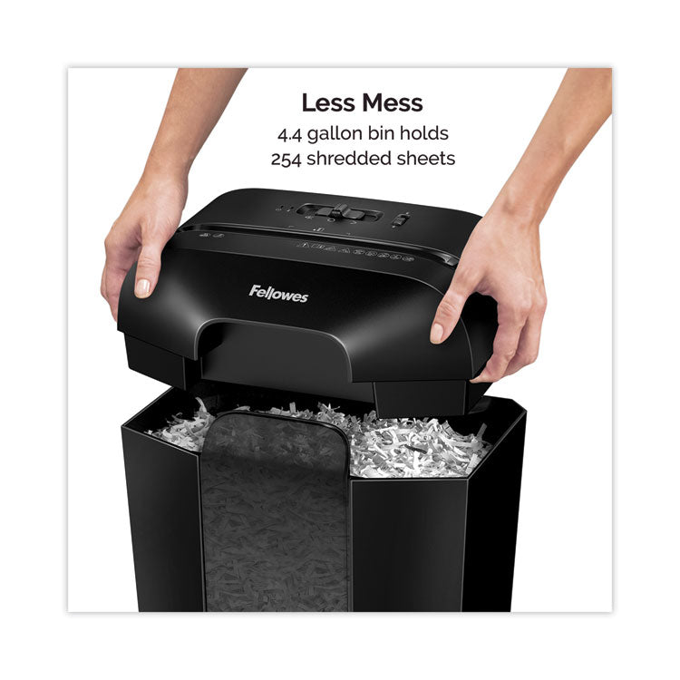 Fellowes® Powershred LX45 Cross-Cut Shredder, 8 Manual Sheet Capacity (FEL4400201)