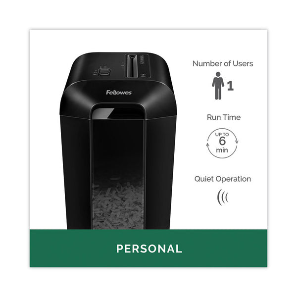 Fellowes® Powershred LX65 Cross-Cut Shredder, 10 Manual Sheet Capacity (FEL4400301)