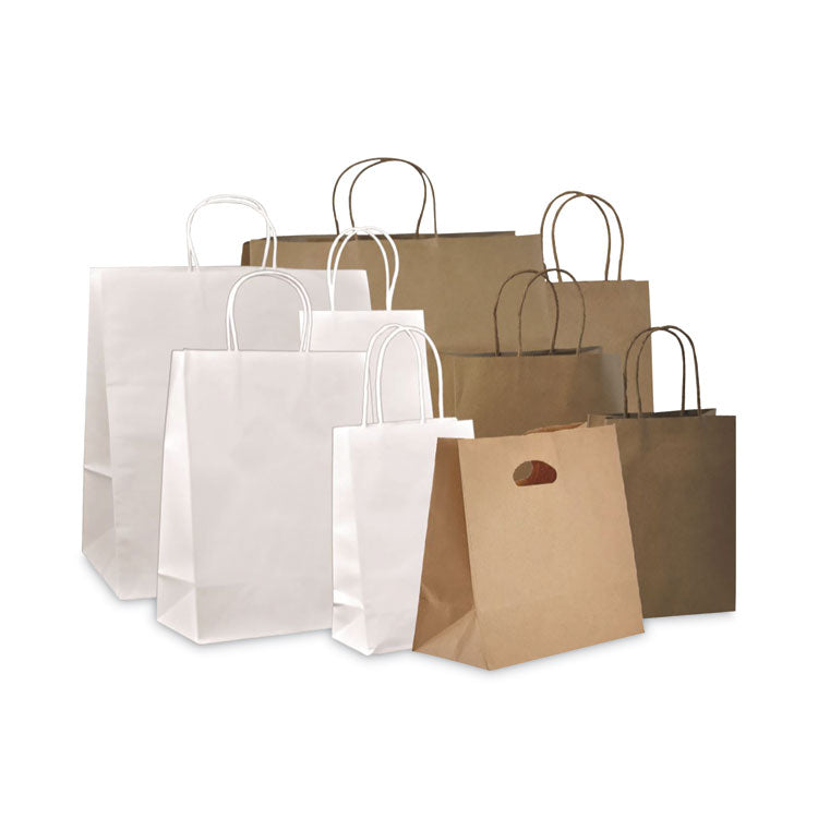 Prime Time Packaging Kraft Paper Bags, 1/7th BBL 12 x 7 x 14, Natural, 300/Bundle (PTEFH12714)