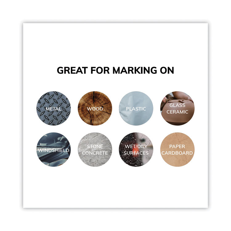 uni®-Paint Permanent Marker, Fine Bullet Tip, White (UBC63713) Each