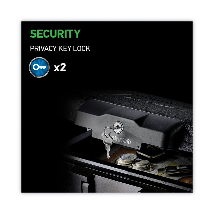 Sentry® Safe 1200 Series Fire Chest, 0.18 cu ft, 14.3w x 11.2d x 6.1h, Black (SEN1200) Each