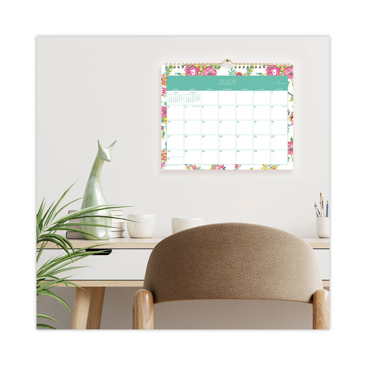 Day Designer Peyton Academic Wall Calendar, Floral Artwork, 11 x 8.75, White Sheets, 12-Month (July to June): 2024 to 2025 (BLS107936) Each