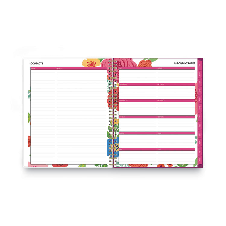 Mahalo Academic Year Create-Your-Own Cover Weekly/Monthly Planner, Floral Artwork, 11 x 8.5, 12-Month (July-June): 2024-2025 (BLS100149) Each