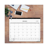 Enterprise Desk Pad, Geometric Artwork, 22 x 17, White/Gray Sheets, Black Binding, Clear Corners, 12-Month (Jan to Dec): 2025 (BLS111294) Each