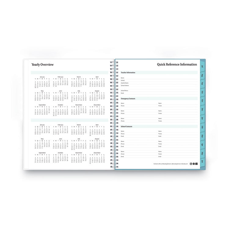 Teacher Dots CYO Cover Weekly/Monthly Lesson Planner, 2024 to 2025, Nine Classes, Multicolor Cover, (144) 11 x 8.5 Pages (BLS100330) Each