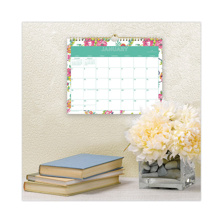 Day Designer Peyton Wall Calendar, Floral Artwork, 11 x 8.75, White/Multicolor Sheets, 12-Month (Jan to Dec): 2025 (BLS103629) Each
