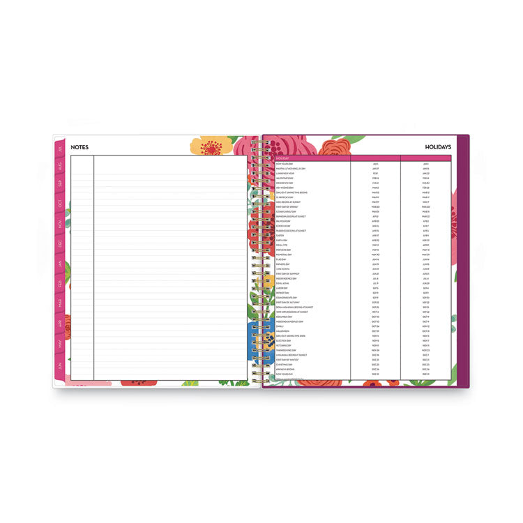 Mahalo Academic Year Create-Your-Own Cover Weekly/Monthly Planner, Floral Artwork, 11 x 8.5, 12-Month (July-June): 2024-2025 (BLS100149) Each