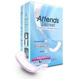 Attends® Discreet Maximum Bladder Control Pad 13 Inch Length Heavy Absorbency Polymer Core One Size Fits Most (1039117_CS) 200/CS