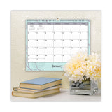 Rue Du Flore Wall Calendar, Floral Artwork, 12 x 15, White/Jade/Lavender Sheets, 12-Month (Jan to Dec): 2025 (BLS101611) Each