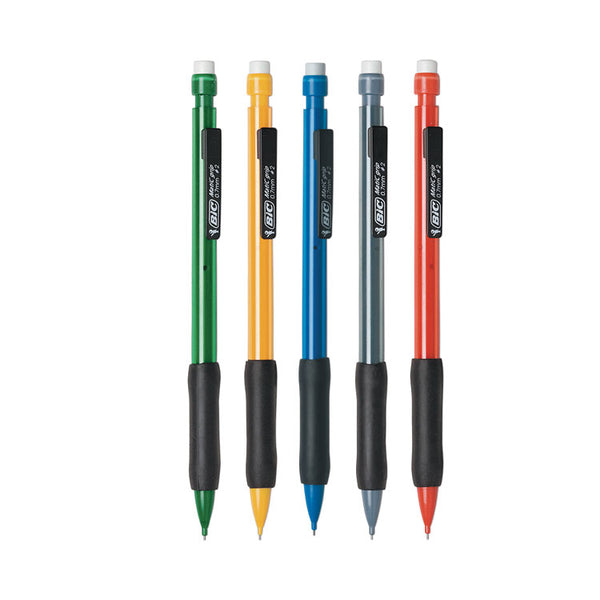 BIC® Xtra-Comfort Mechanical Pencil, 0.7 mm, HB (#2), Black Lead, Assorted Barrel Colors, Dozen (BICMPG11)