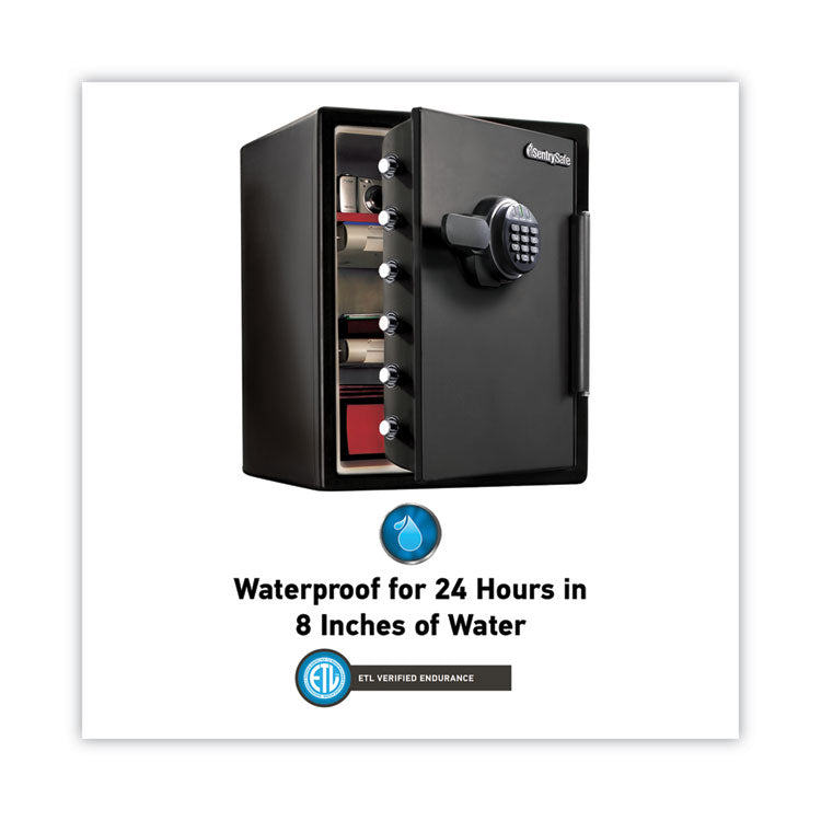 Sentry® Safe Fire-Safe with Digital Keypad Access, 2 cu ft, 18.67w x 19.38d x 23.88h, Black (SENSFW205EVB) Each