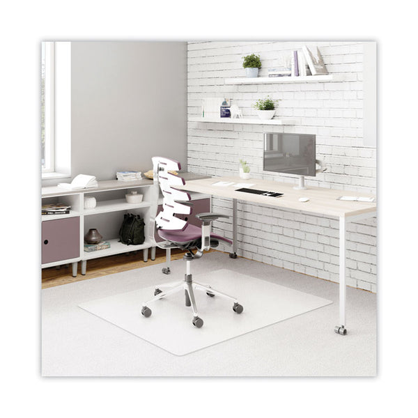 deflecto® DuraMat Moderate Use Chair Mat, Low Pile Carpet, Flat, 45 x 53, Rectangle, Clear (DEFCM13242)