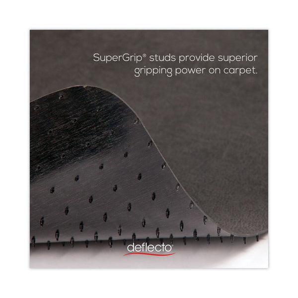 deflecto® SuperMat Frequent Use Chair Mat for Medium Pile Carpet, 45 x 53, Rectangular, Black (DEFCM14242BLK)