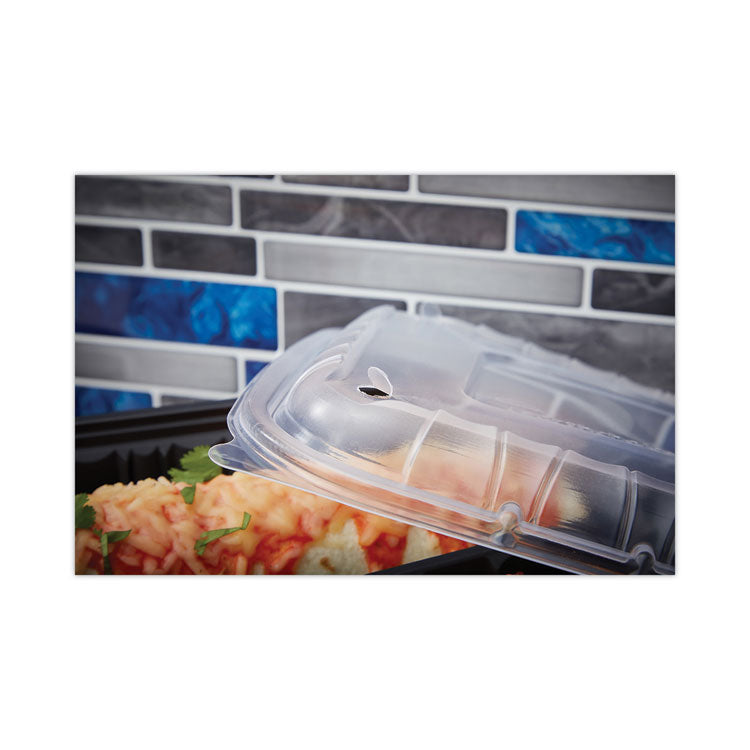 Pactiv Evergreen EarthChoice Entree2Go Takeout Container Vented Lid, 8.67 x 5.75 x 0.98, Clear, Plastic, 300/Carton (PCTYCNV9X6PPDL) Case of 300