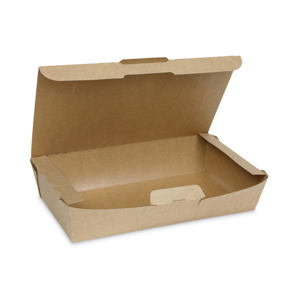 Pactiv Evergreen EarthChoice Tamper Evident OneBox Paper Box, 9 x 4.85 x 2, Kraft, 100/Carton (PCTNOB02KECTE) Case of 100