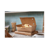 Pactiv Evergreen EarthChoice Tamper Evident OneBox Paper Box, 9.04 x 4.85 x 2.75, Kraft, 162/Carton (PCTNOB04SKECTE) Case of 162