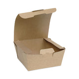 Pactiv Evergreen EarthChoice Tamper Evident OneBox Paper Box, 4.5 x 4.5 x 2.5, Kraft, 312/Carton (PCTNOB01KECTE) Case of 312