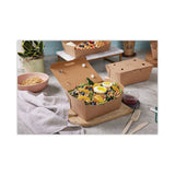 Pactiv Evergreen EarthChoice Tamper Evident OneBox Paper Box, 4.5 x 4.5 x 3.25, Kraft, 200/Carton (PCTNOB08KECTE) Case of 200