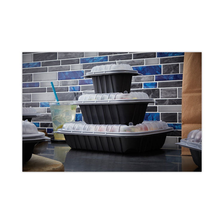Pactiv Evergreen EarthChoice Entree2Go Takeout Container, 48 oz, 11.75 x 8.75 x 1.61, Black, Plastic, 200/Carton (PCTYCNB12X94800) Case of 200