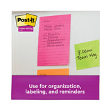 Post-it® Notes Super Sticky Pads in Energy Boost Collection Colors, Note Ruled, 4" x 6", 45 Sheets/Pad, 24 Pads/Pack (MMM66024SSAUCP) Pack of 24